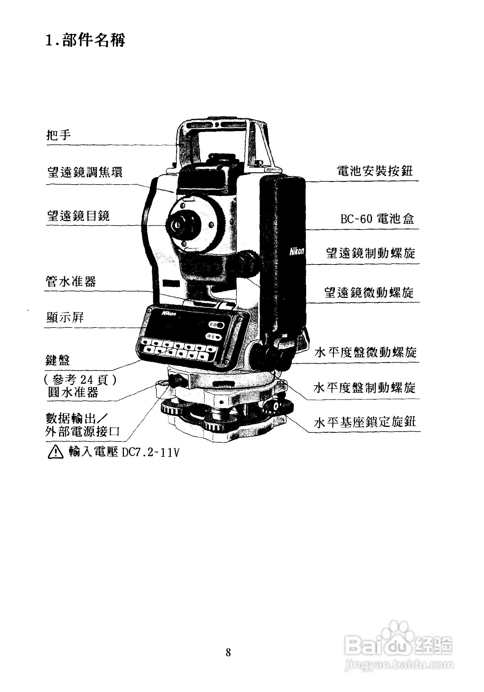 尼康DTM-300、310系列全站仪使用手册:[1]