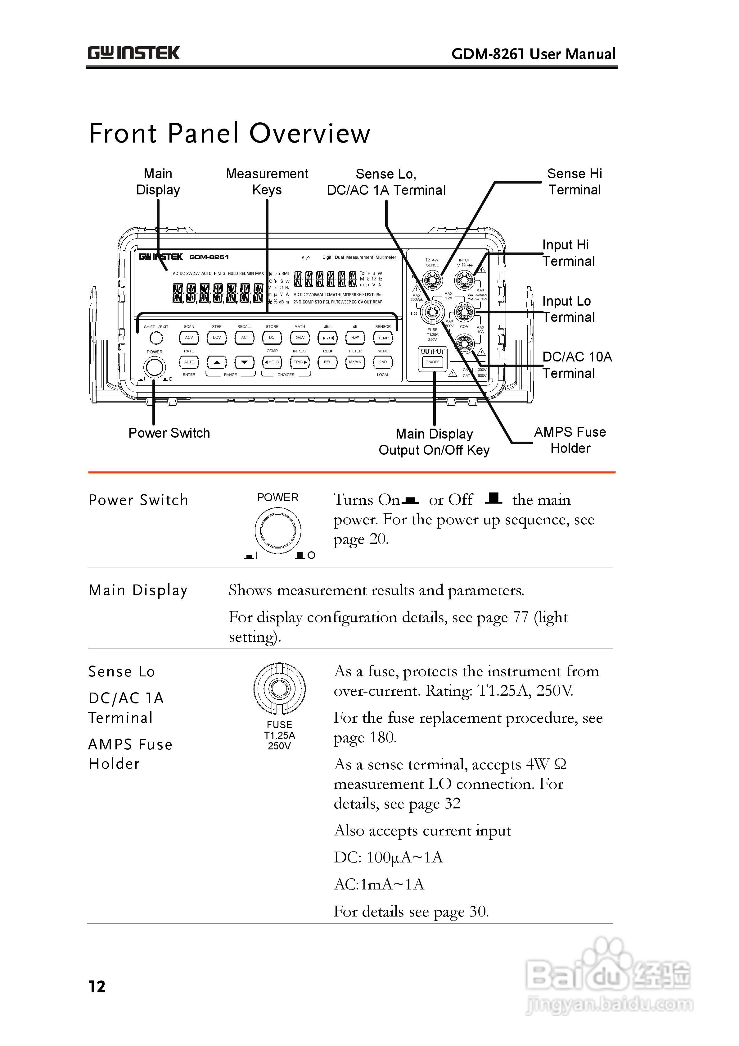 固纬GDM-8261数字万用表使用说明书:[2]
