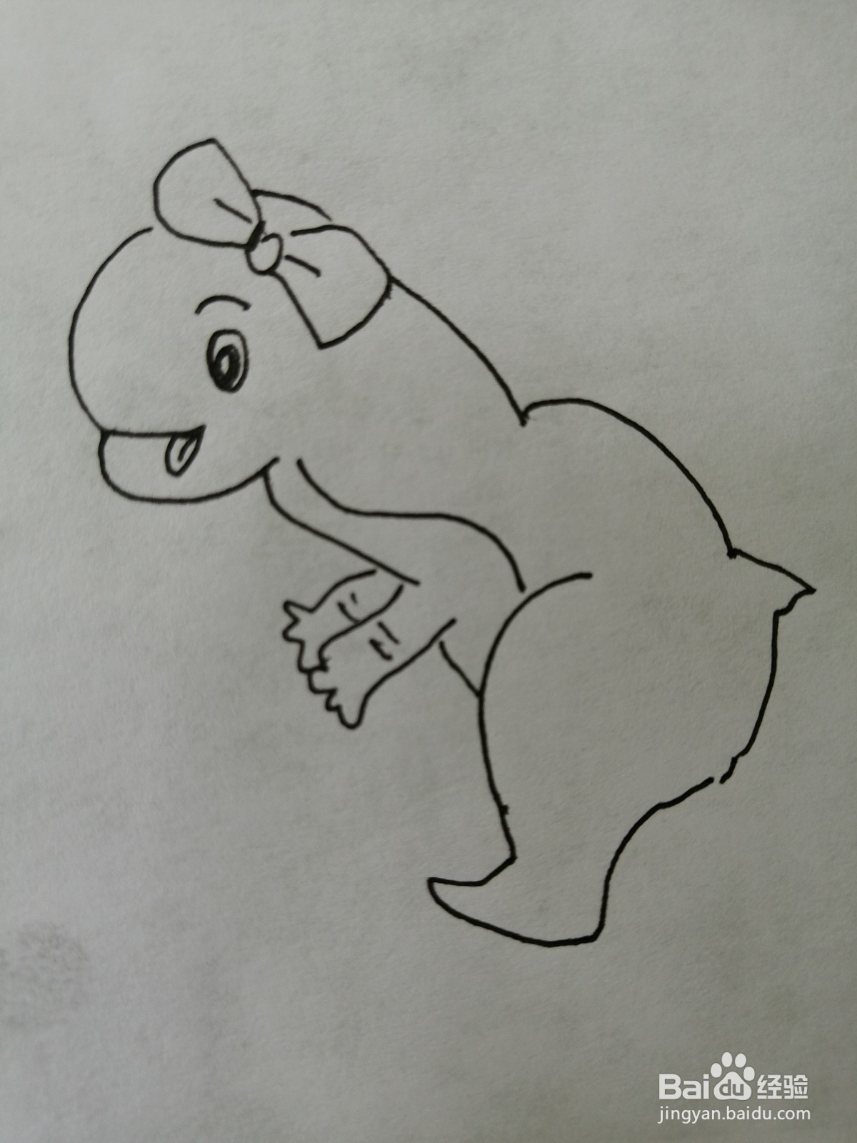 可爱的小恐龙怎么画