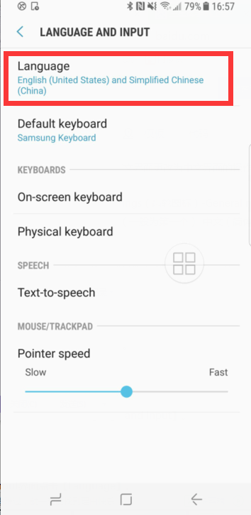 三星牌手机上全是英文把英文改成中文怎么改