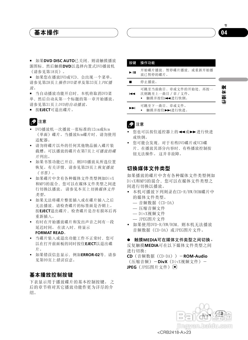 先锋AVH-P7950DVD播放机使用说明书:[2]