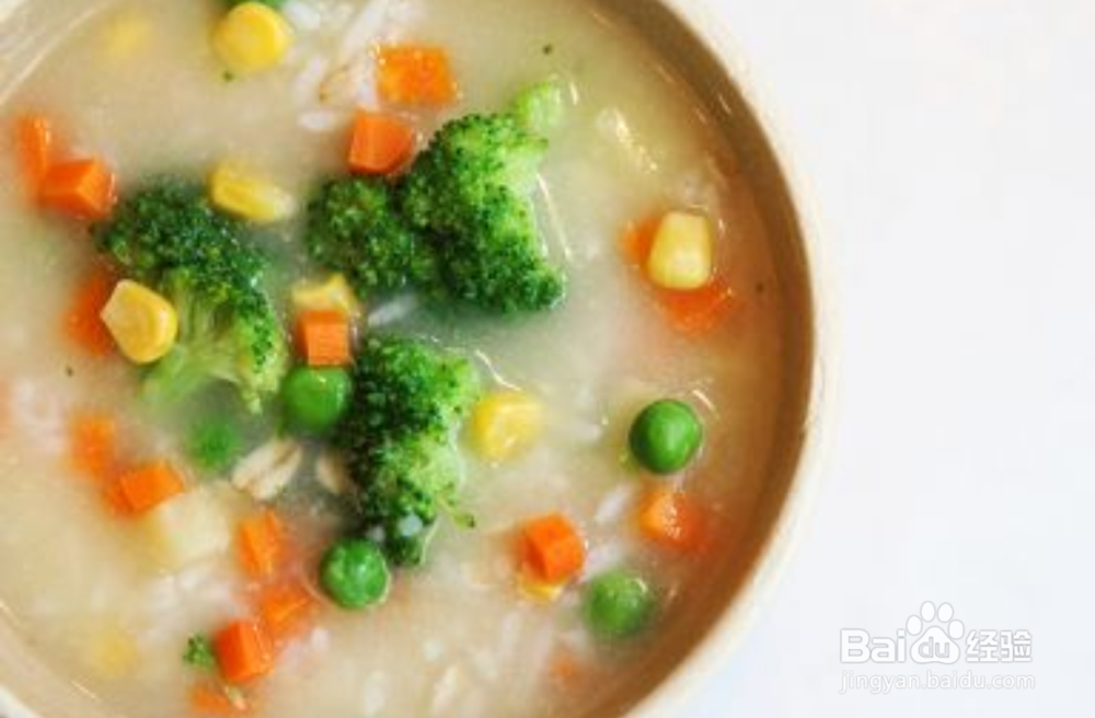 蔬菜玉米麦片粥