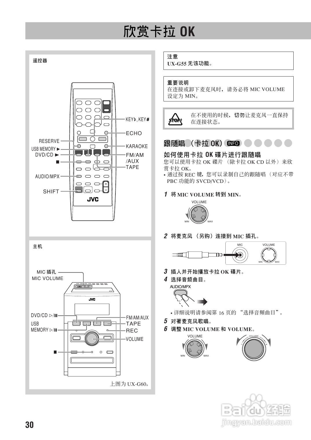胜利者迷你音响UX-G60-55型使用说明书:[2]