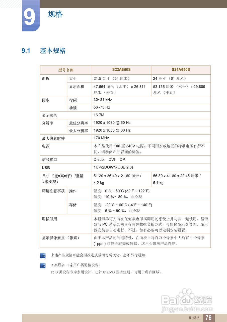 三星S24A650S液晶显示器使用说明书:[8]