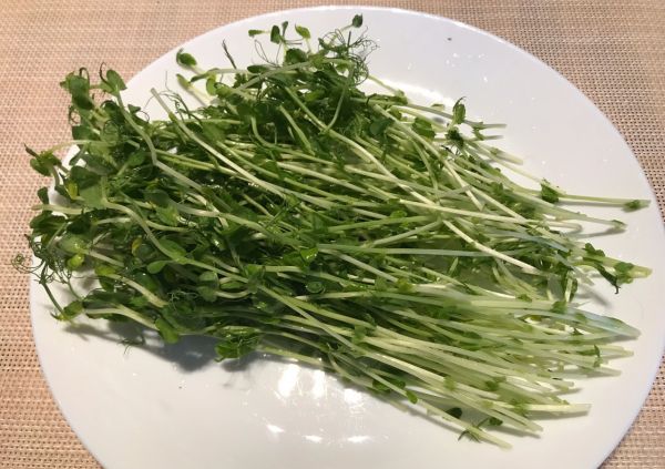 豆苗青菜虾仁年糕汤