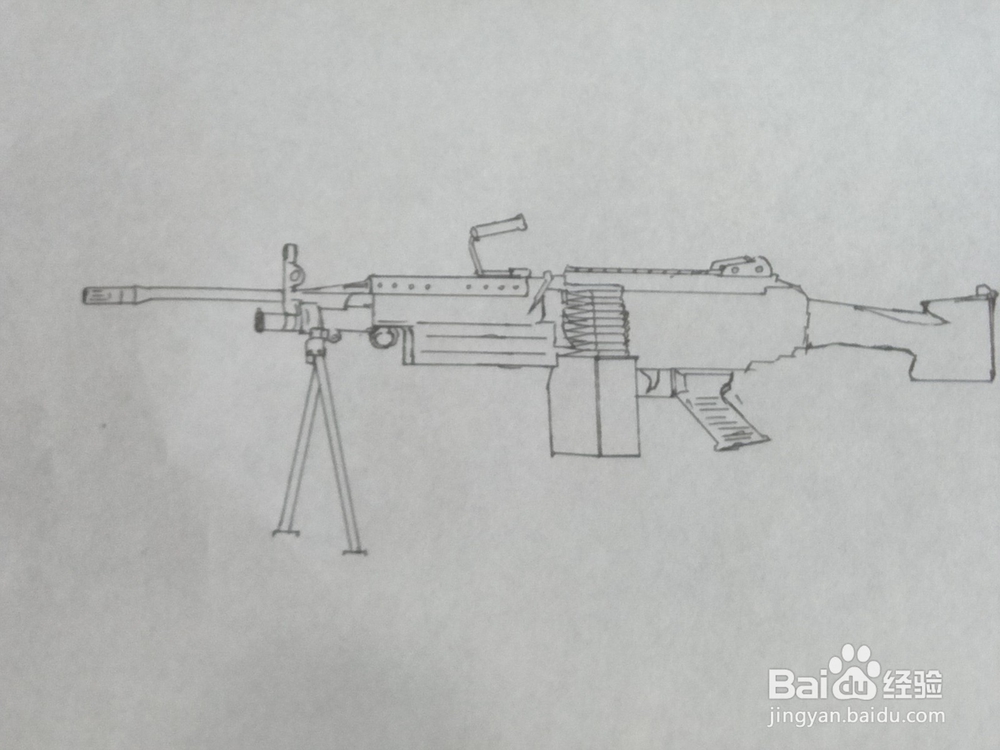 m249轻机枪图片怎么画