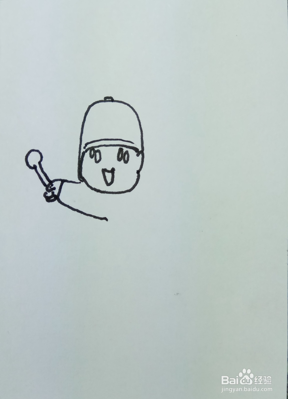 怎样画简笔画小P优优敲大鼓