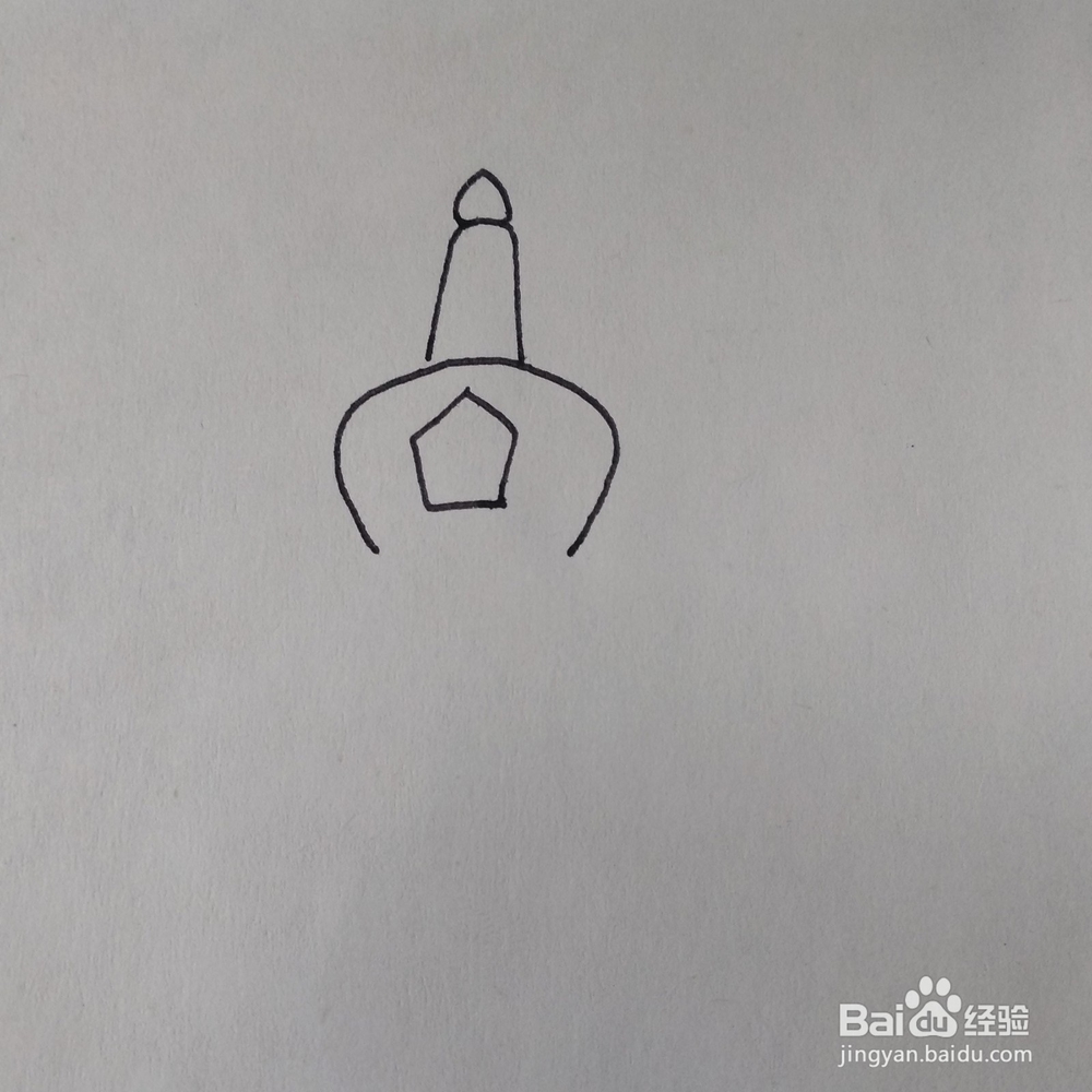 怎么画一幅简单的北海公园卡通儿童简笔画？