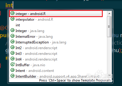<b>使eclipse adt的int不自动补全为integer</b>