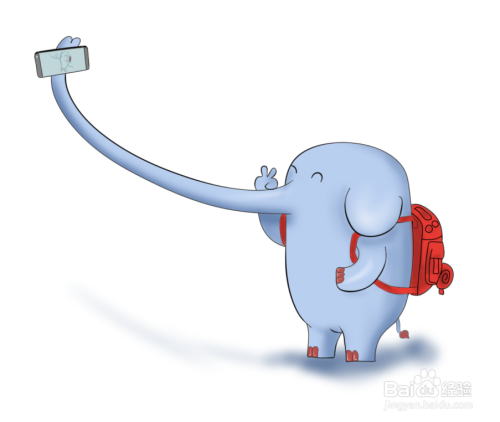 简笔画--如何画爱自拍的大象