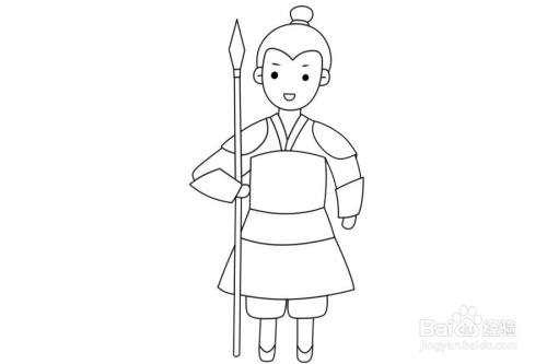 古代侍卫的画法