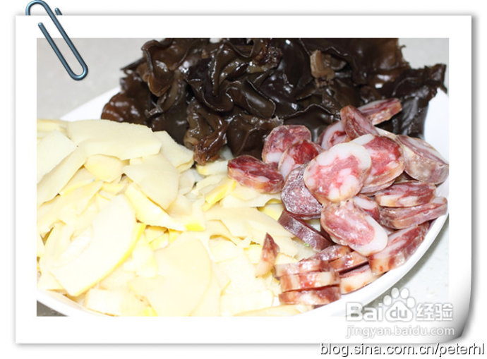 黑木耳笋子炒香肠