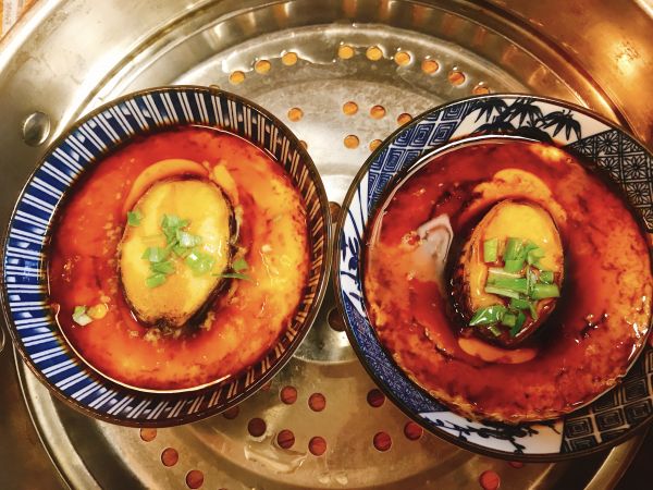 葱油鲍鱼蒸水蛋