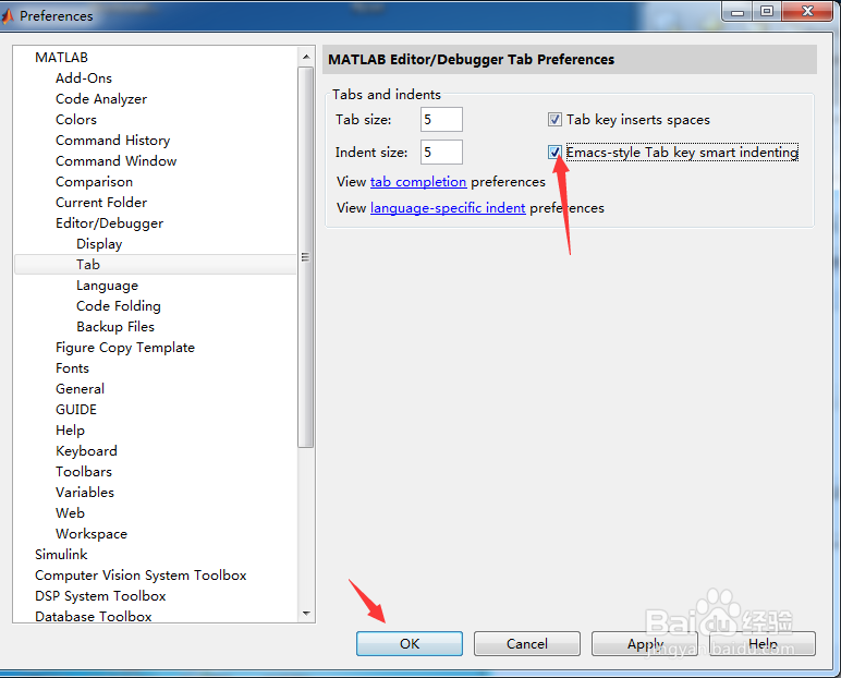 MATLAB R2015b怎么开启emacs样式制表键智能缩进