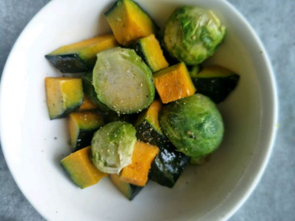 虾仁时蔬青豆泥