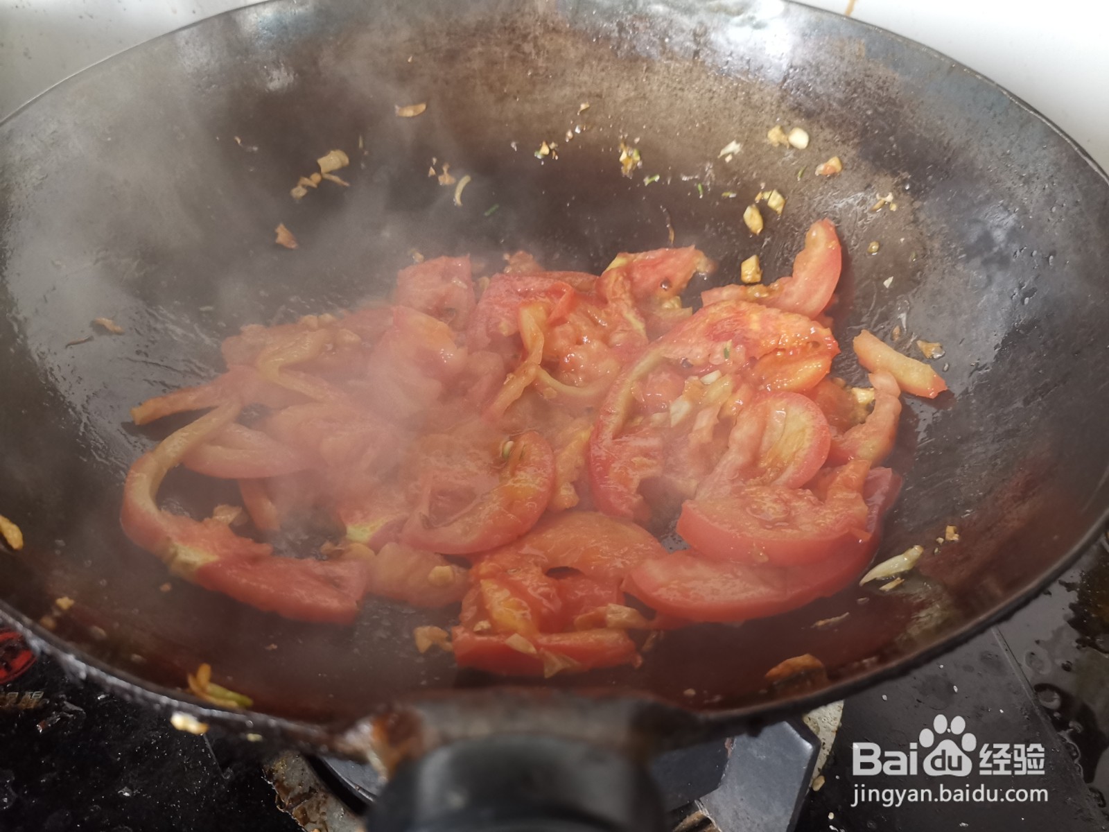 西红柿炒金针菇