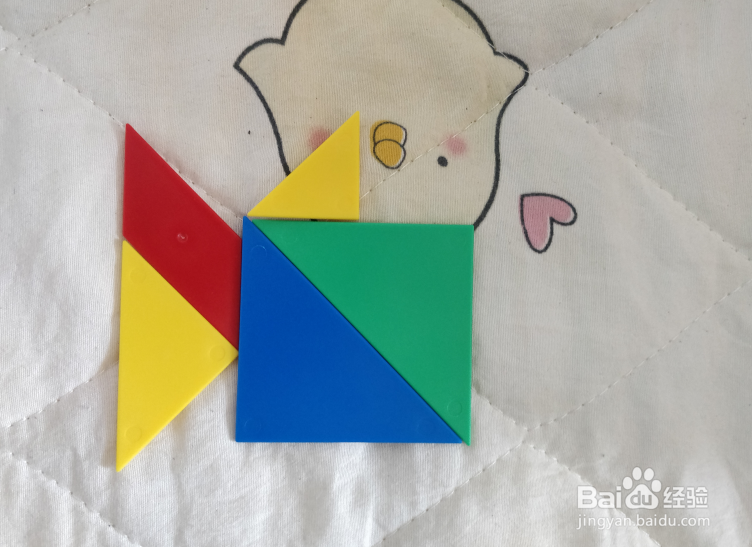 用七巧板智力拼图怎么拼一只矿灯？