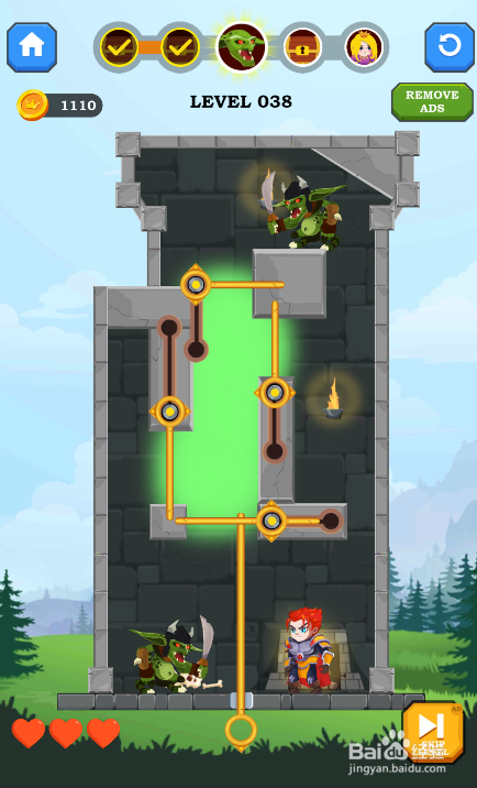 Hero Rescue Online的LEVEL 038怎样通过？