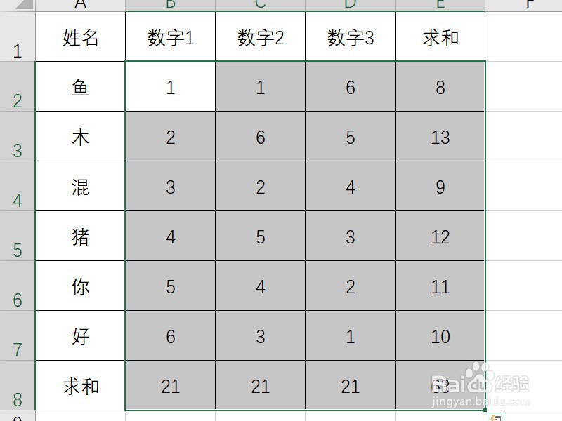 Excel三种常用的求和方法