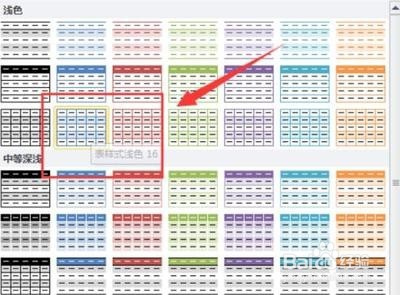 如何选择Excel中的表格样式