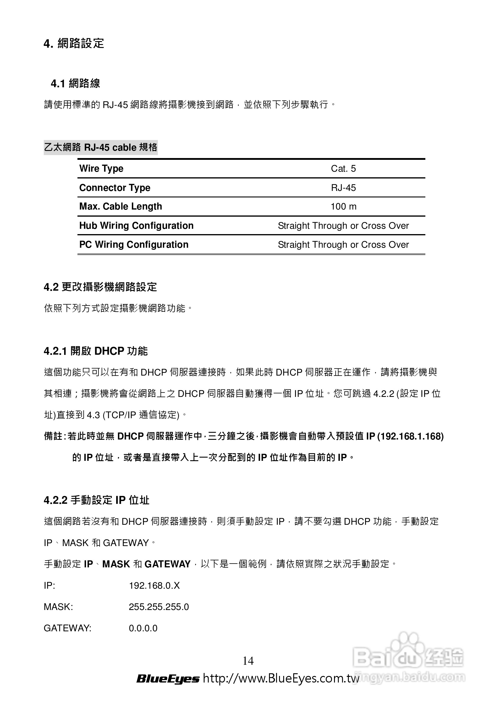 BE-1212M H.264 百万网路摄影机中文操作手册:[2]