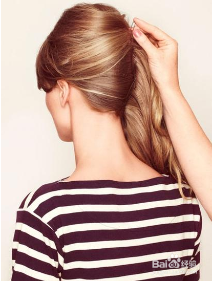 法式后盘发髻教程
