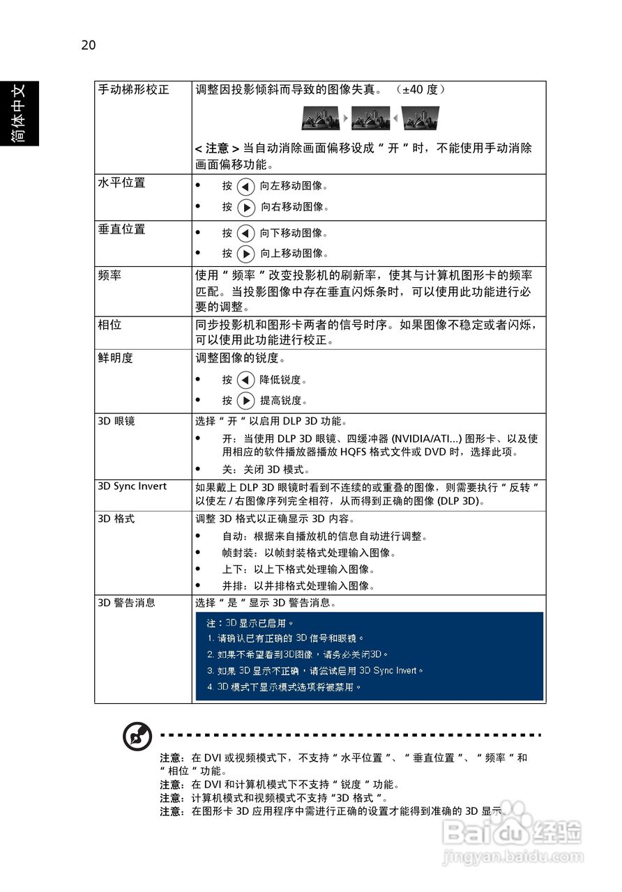 宏基H5360BD投影使用说明书:[3]