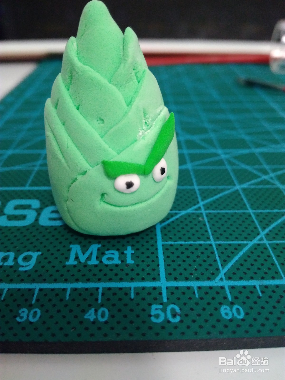 超轻粘土制作植物大战僵尸中的竹笋
