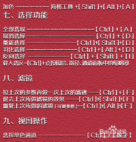 Photoshop快捷键大全