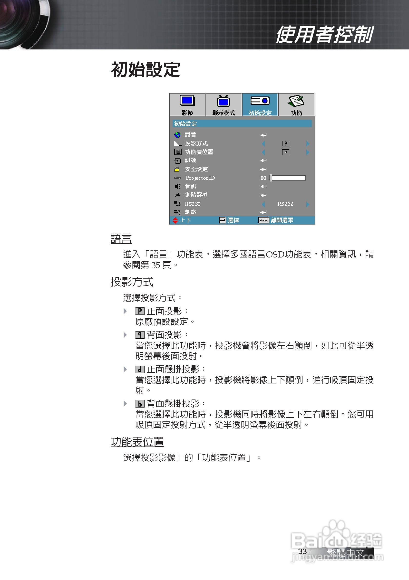 奥图码 EW674投影机说明书:[4]
