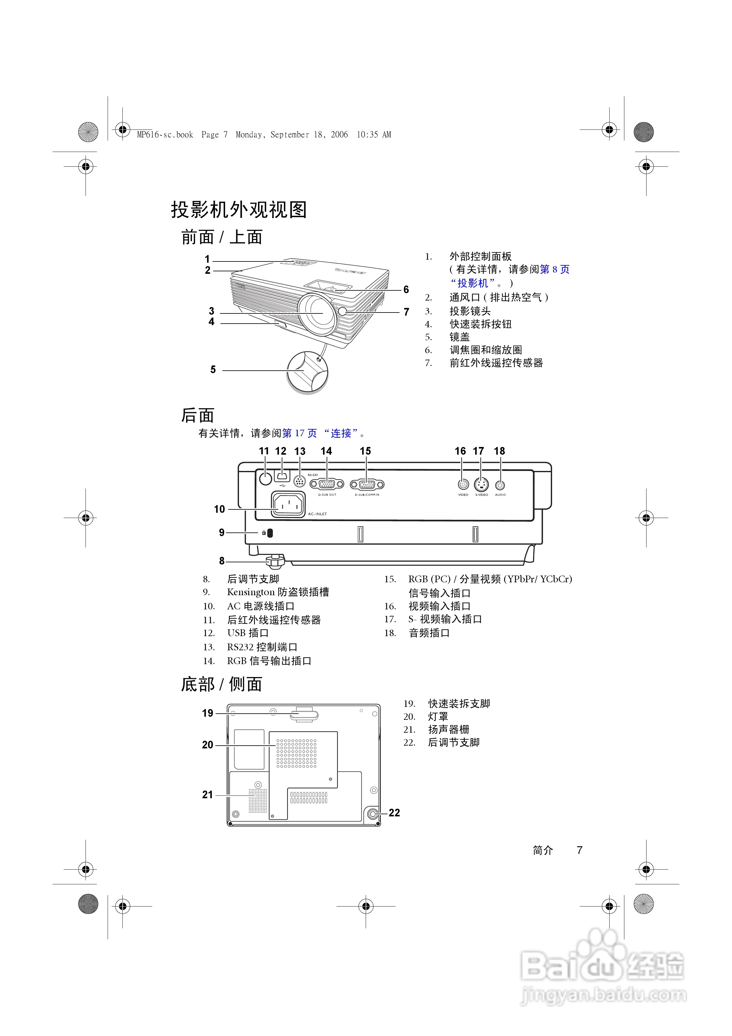 明基MP611c投影仪使用说明书:[2]