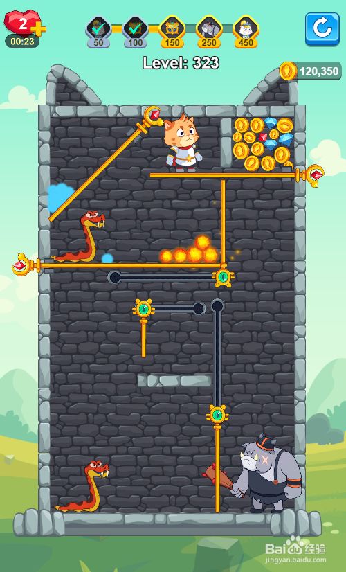 Super Kitty Rescue的Level：323如何通关