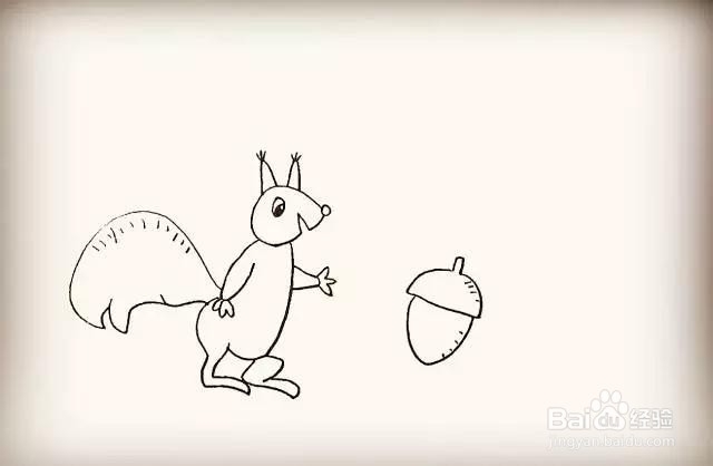 可爱的松鼠卡通简笔画怎么画