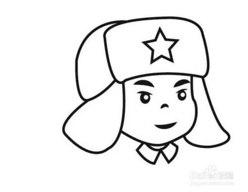 画雷锋的卡通儿童简笔画教程