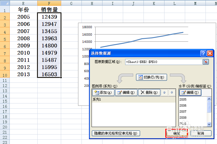 excel折线图横坐标怎么设置