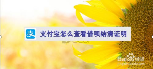 支付宝怎么查看借呗结清证明