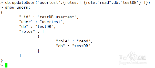 MongoDB 创建用户 修改权限 修改密码 删除用户