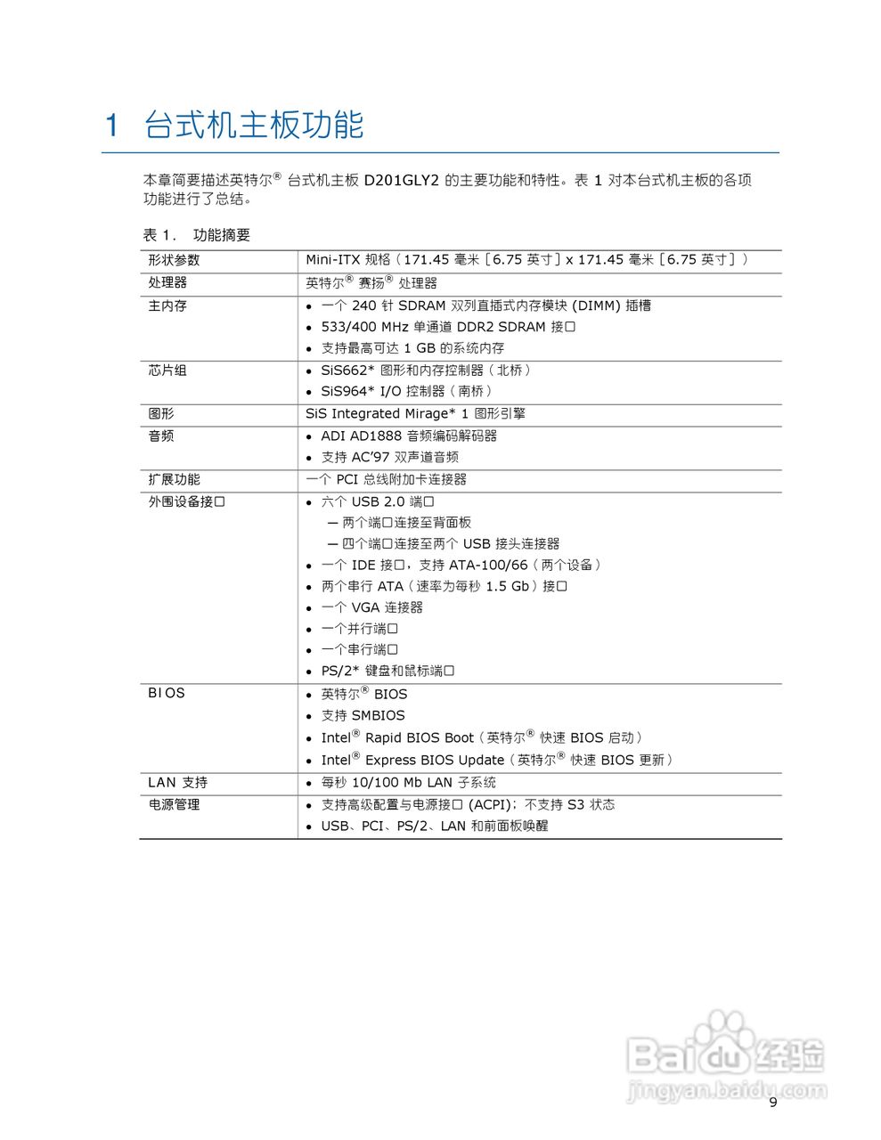 英特尔D201GLY2型主板说明书:[1]