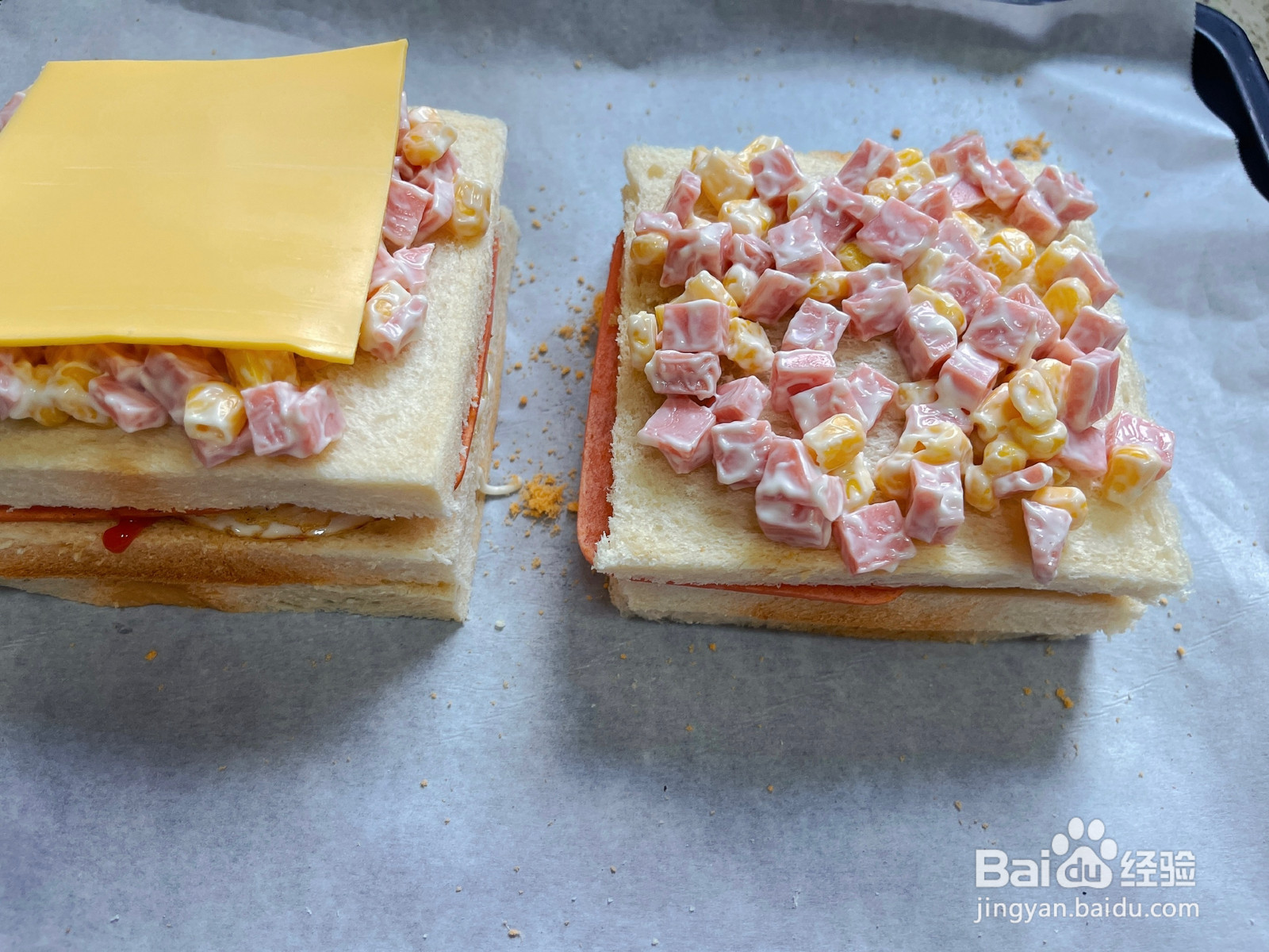 芝士火腿三明治的做法