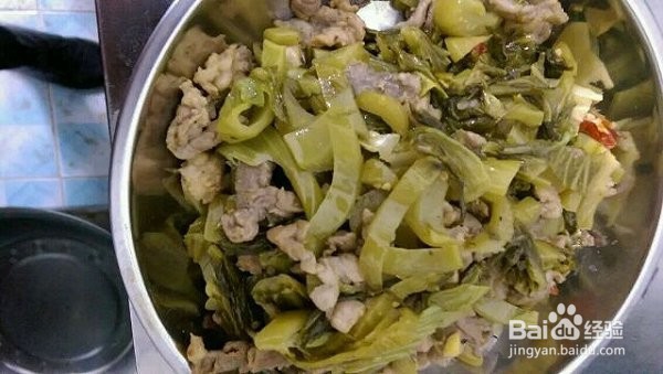 酸菜煮肉片的家常做法