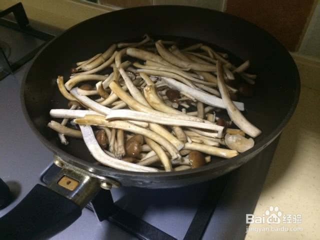 心心念念的干煸茶树菇