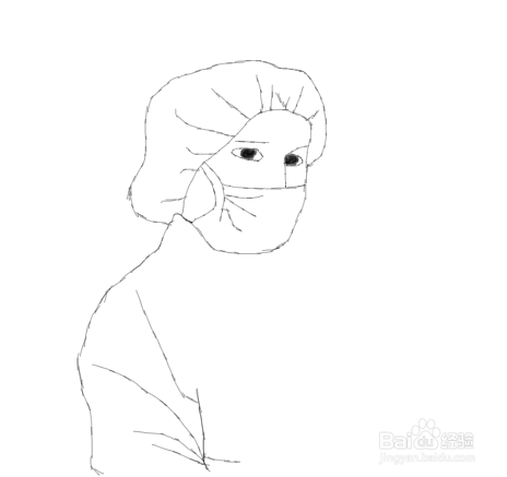简笔画医生的画法