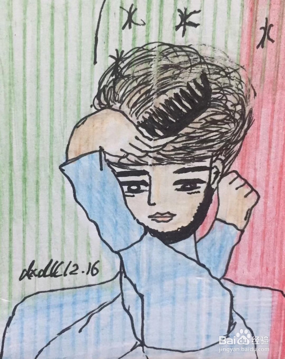 简笔画教程之型男