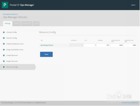 Pivotal Ops Manager配置步骤