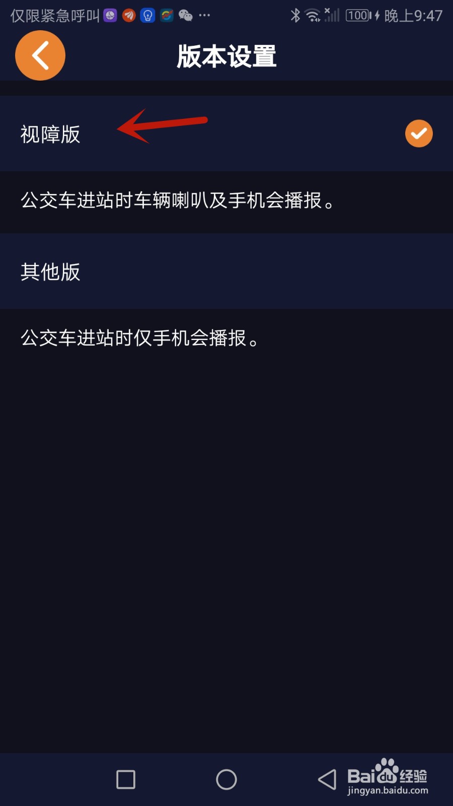 怎么把听听巴士版本设置为视障版