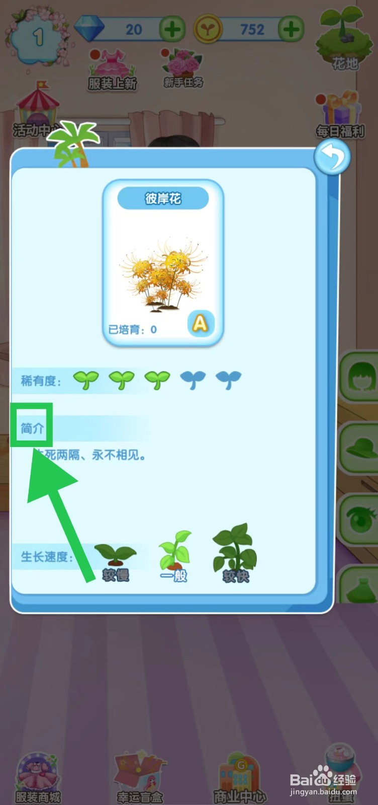 花花姑娘之魔法花园怎么查看彼岸花的简介