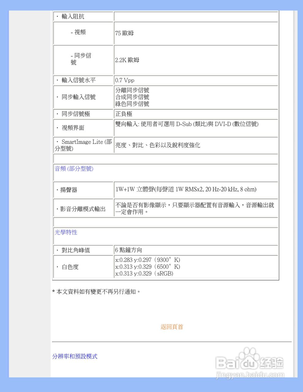 PHILIPS 220AW8显示器说明书:[4]