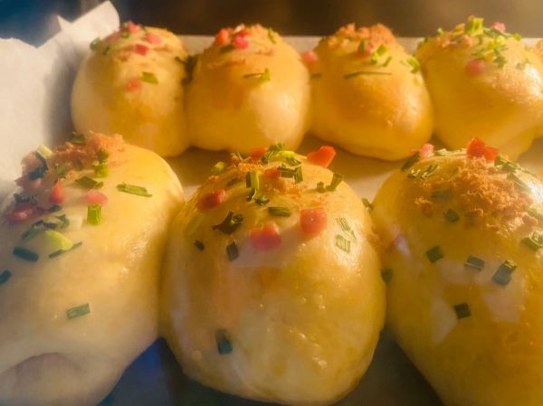 葱香火腿肉松面包