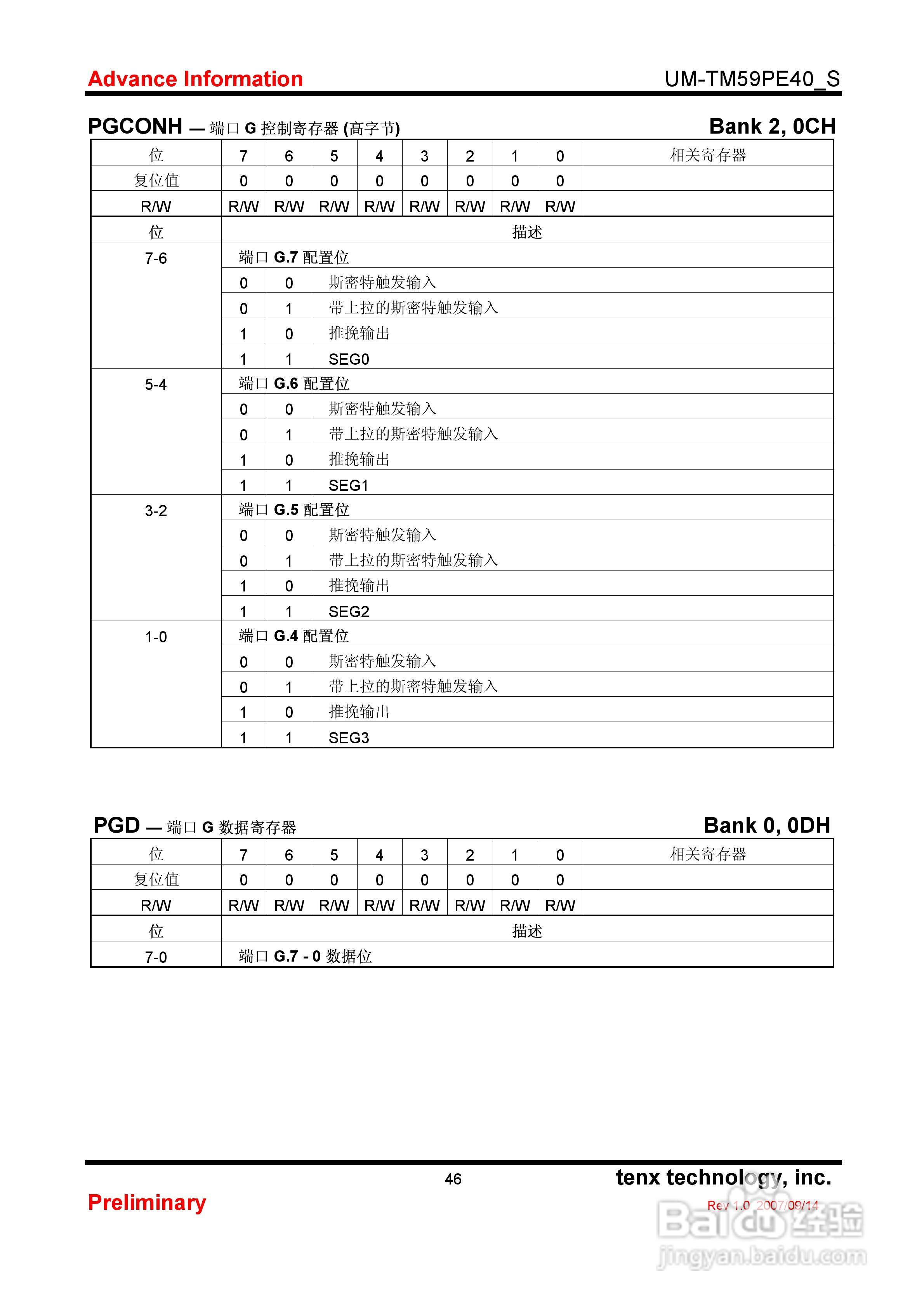 TM59PE 40 8-Bit微控制器使用手册:[5]