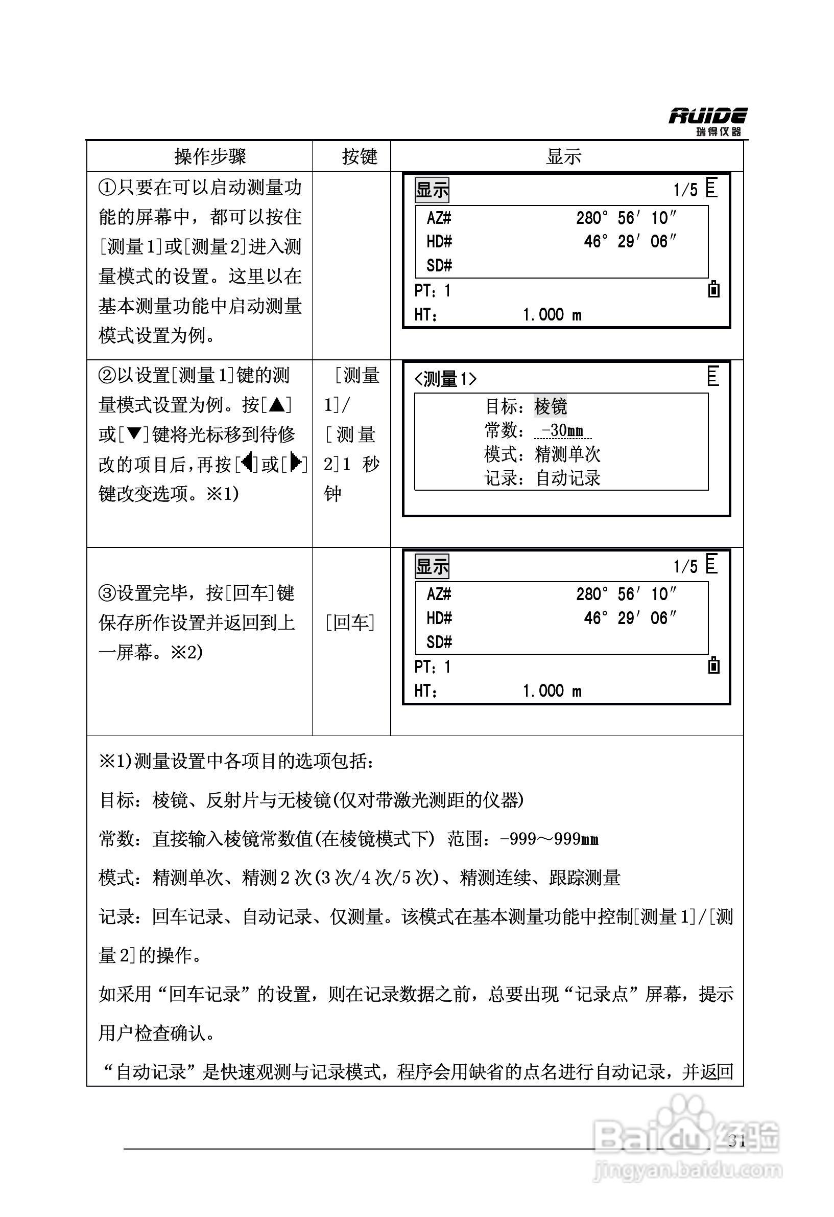 瑞得RTS-862/5R全站仪说明书:[4]